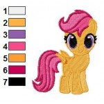 Scootaloo Smiley Embroidery Design 02